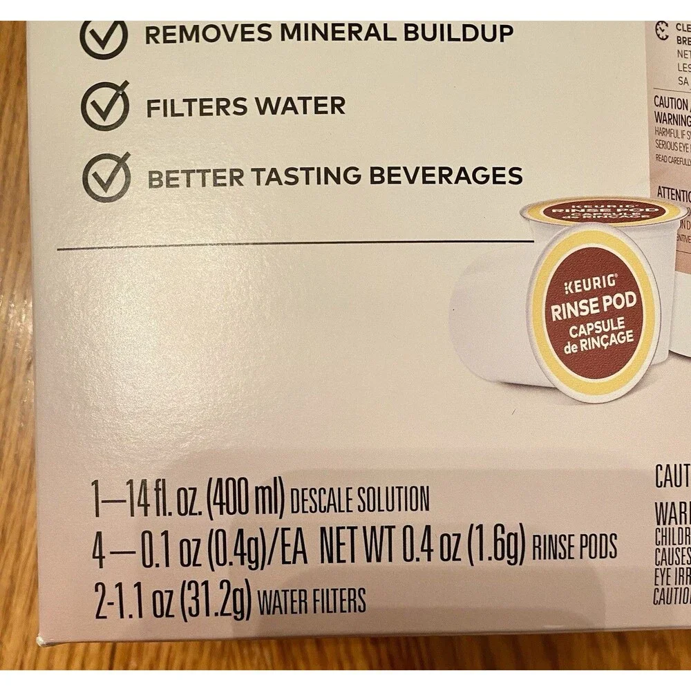 Keurig 3 Month Brewer Care Kit And Water Filters